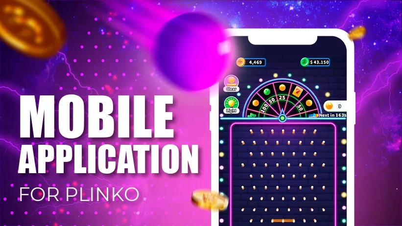 Vue mobile de l'application Plinko